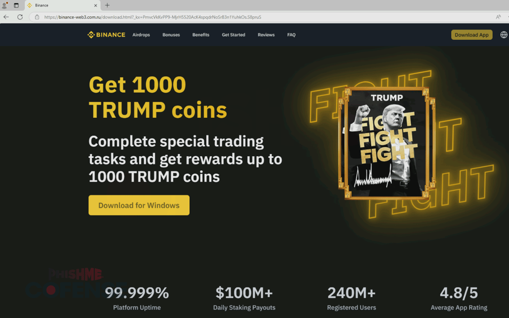 Trump coin scam