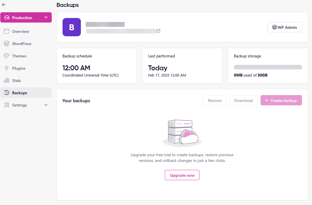 backups rapyd cloud