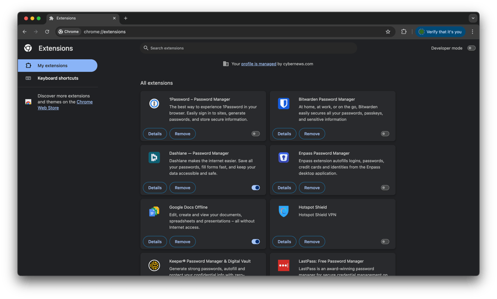 chrome extensions disable