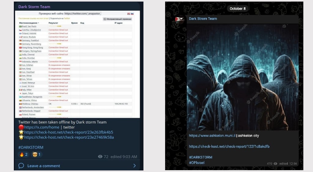 Dark Storm Team X DDoS attack