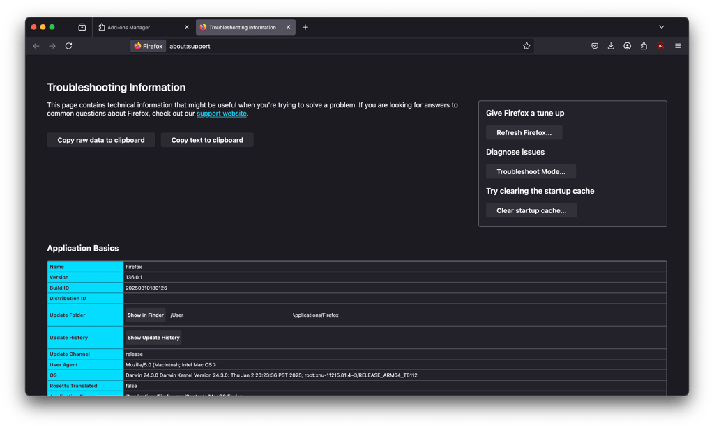 refresh firefox dark theme
