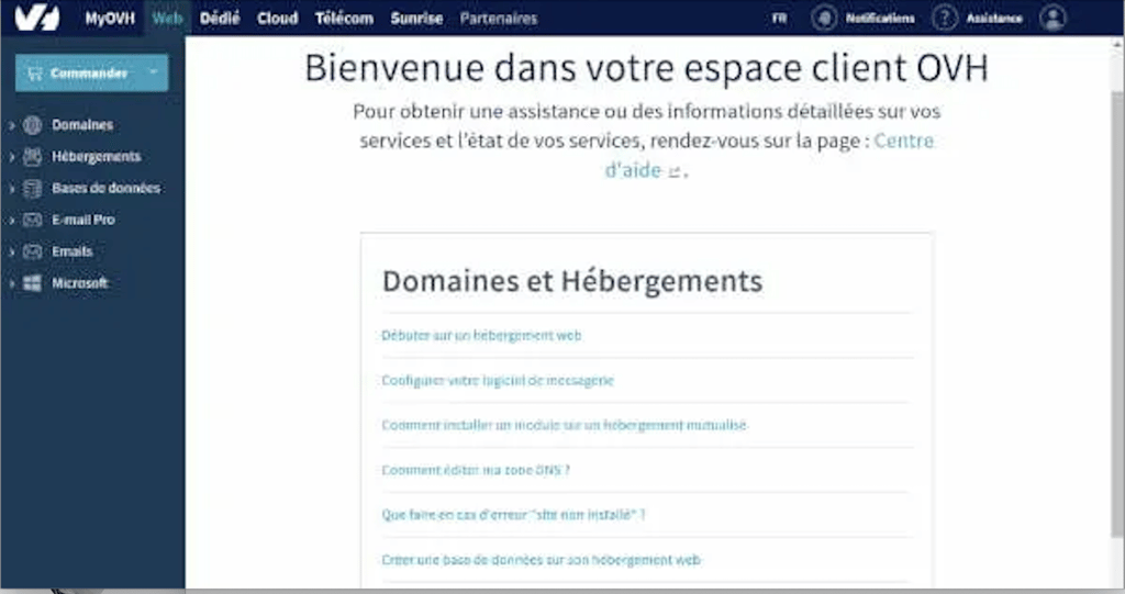 FR ovh dashboard
