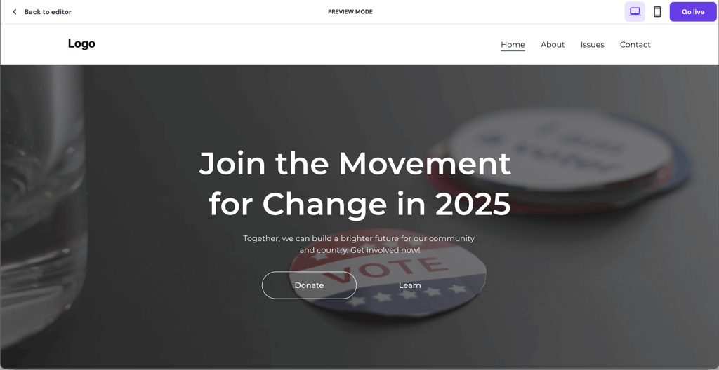 hostinger-political-campaign-template