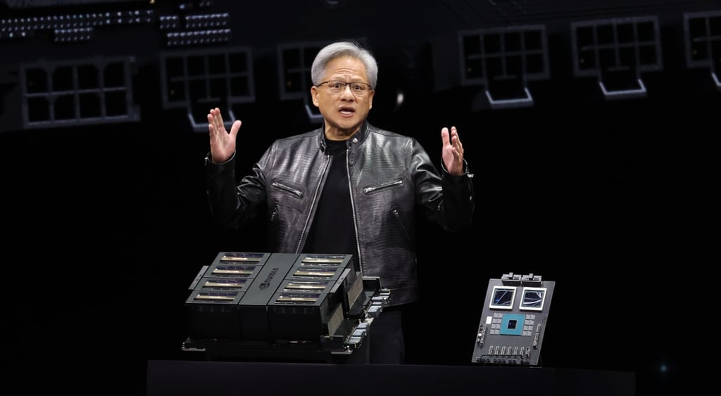 Jensen Huang at an Nvidia conference.