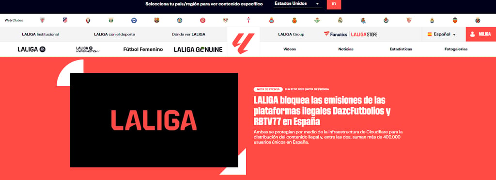 La Liga streaming issues