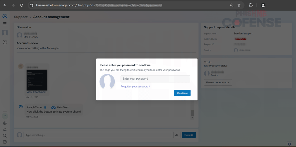 Meta ads phishing campaign