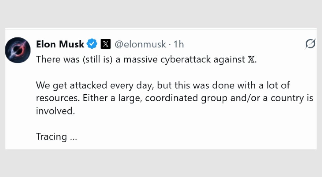 Musk on X dark storm outage