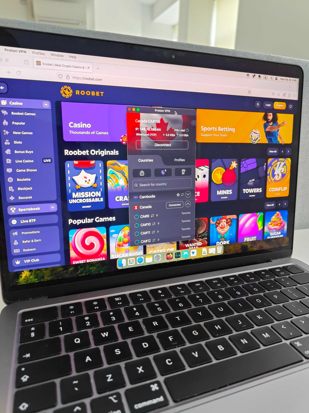 Proton VPN Roobet