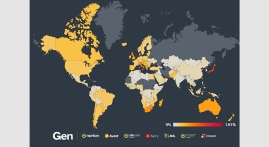 Avast Sextortion map