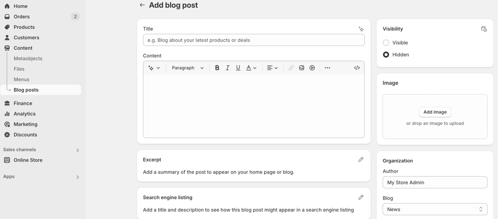 shopify blog