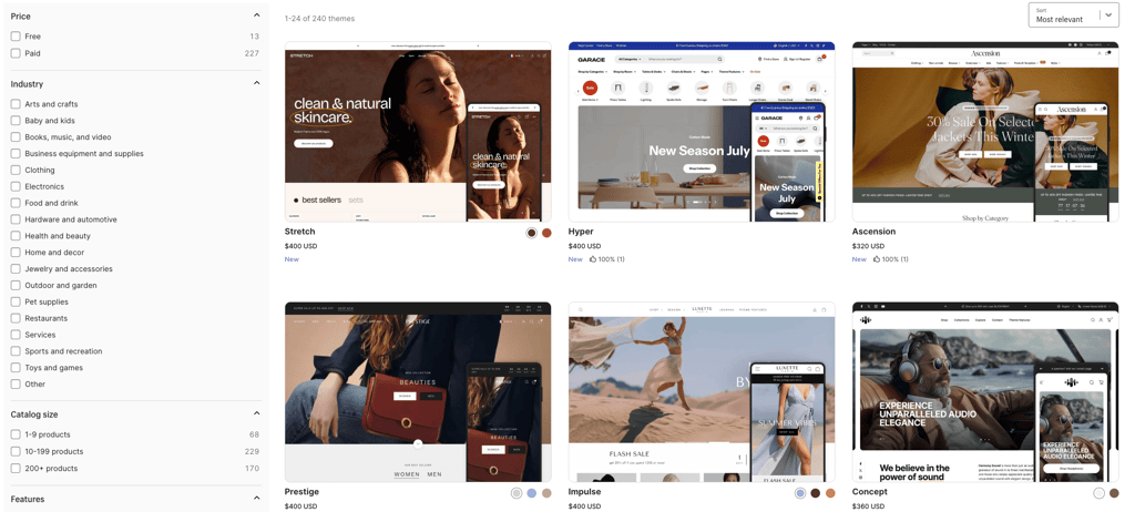 shopify themes