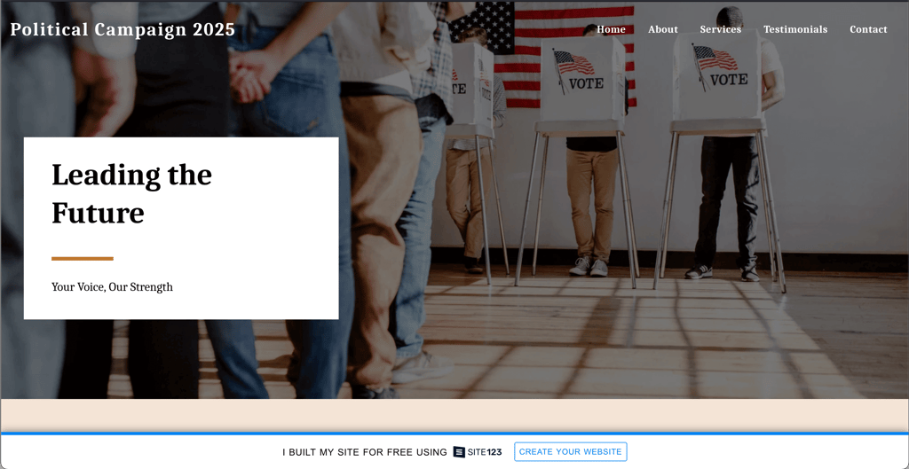 site123-political-campaign-template