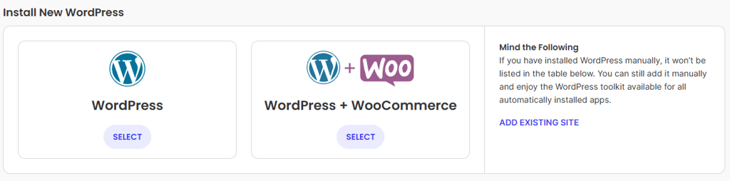 siteground wordpress installer