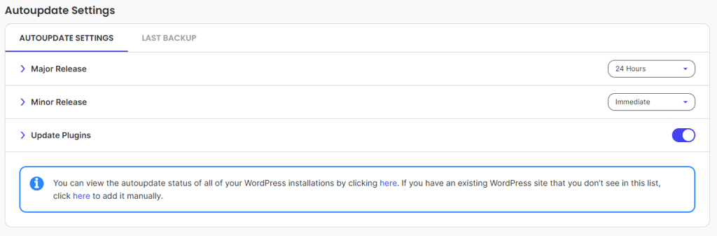 siteground wordpress updates