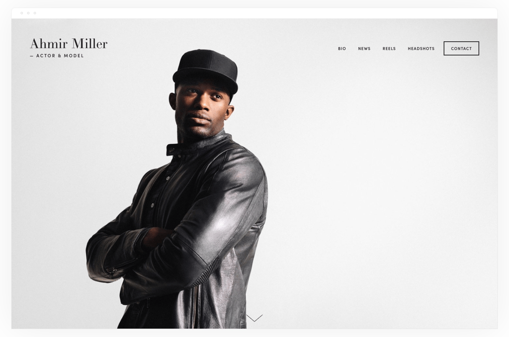 squarespace template for an actors website