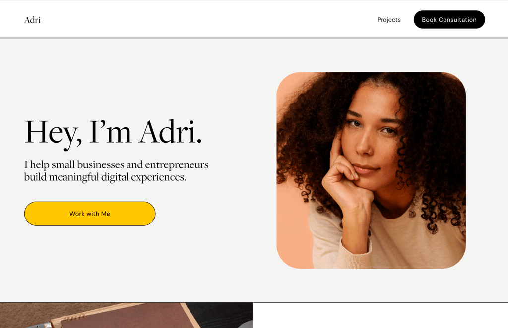 Squarespace Adri template