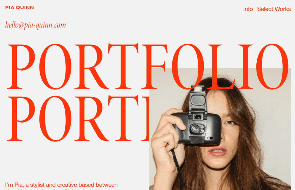 Squarespace Pia Quinn template