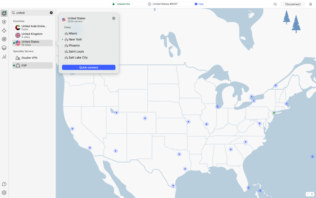 Connect to US server to stream AMC+