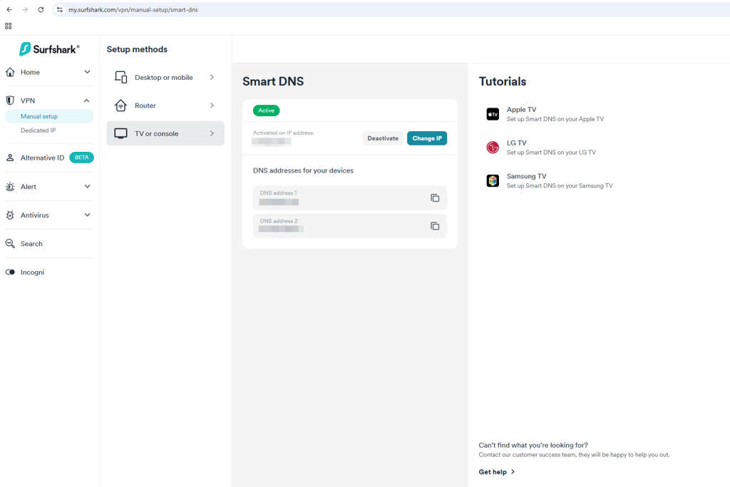 Surfshark Smart DNS