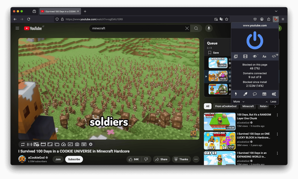 uBlock Origin for youtube