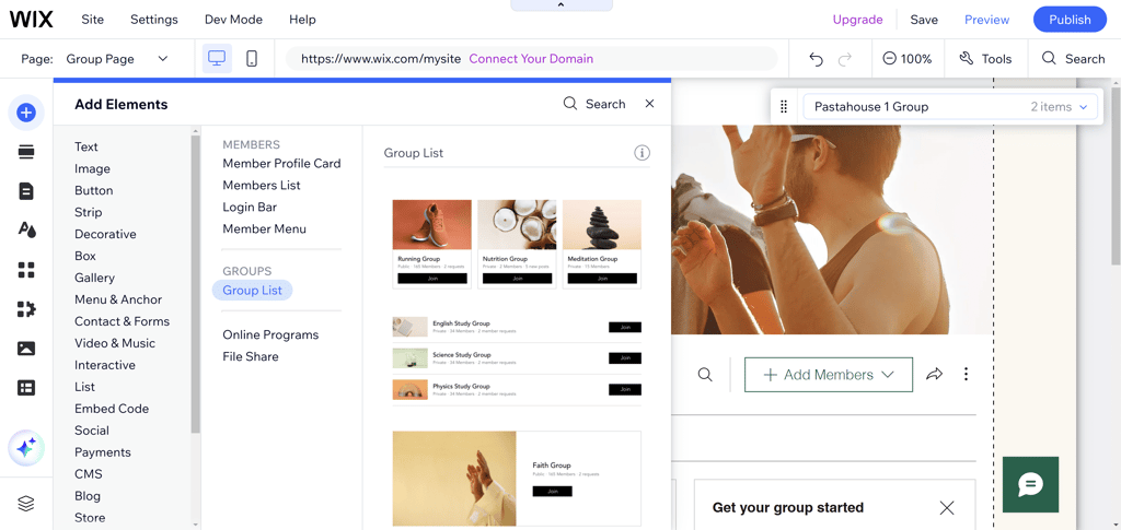 wix-groups