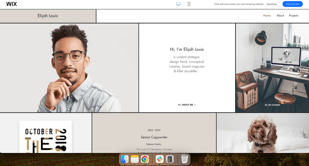 Wix Elijah Louis template