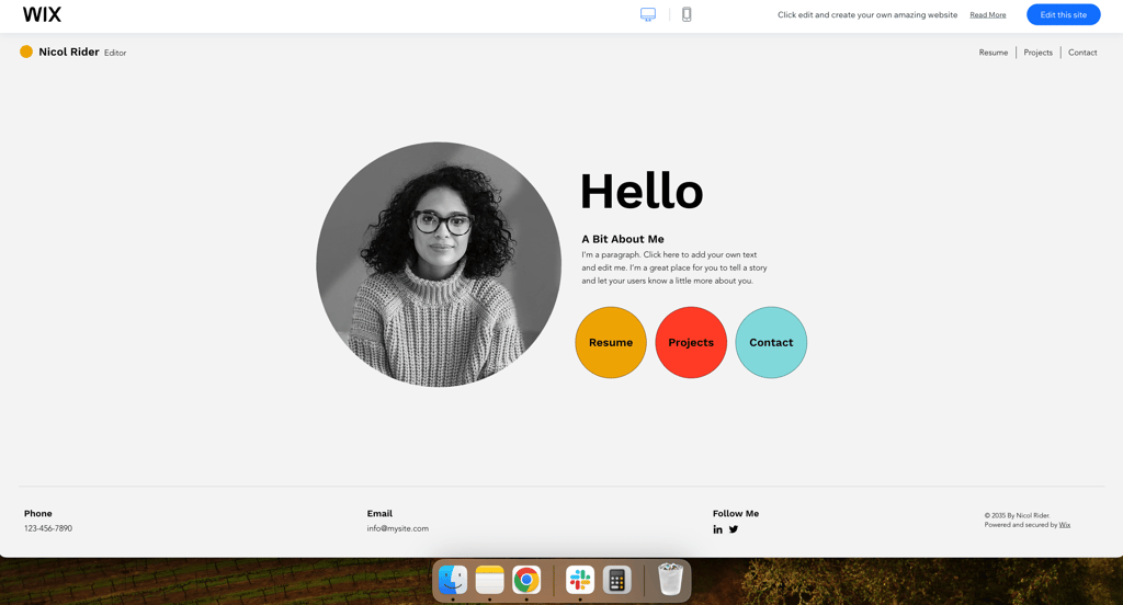 Wix Nicol Rider template