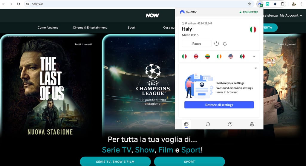 nowtv IT with IT server