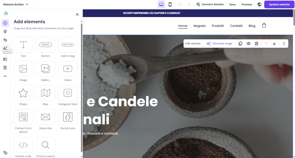Hostinger website builder interface 2