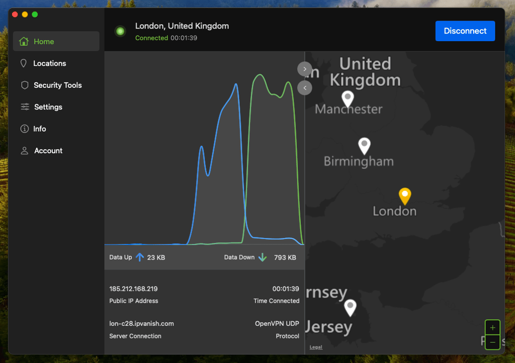 IPVanish’s server availability