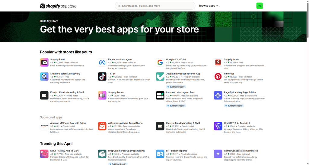 shopify-apps-store