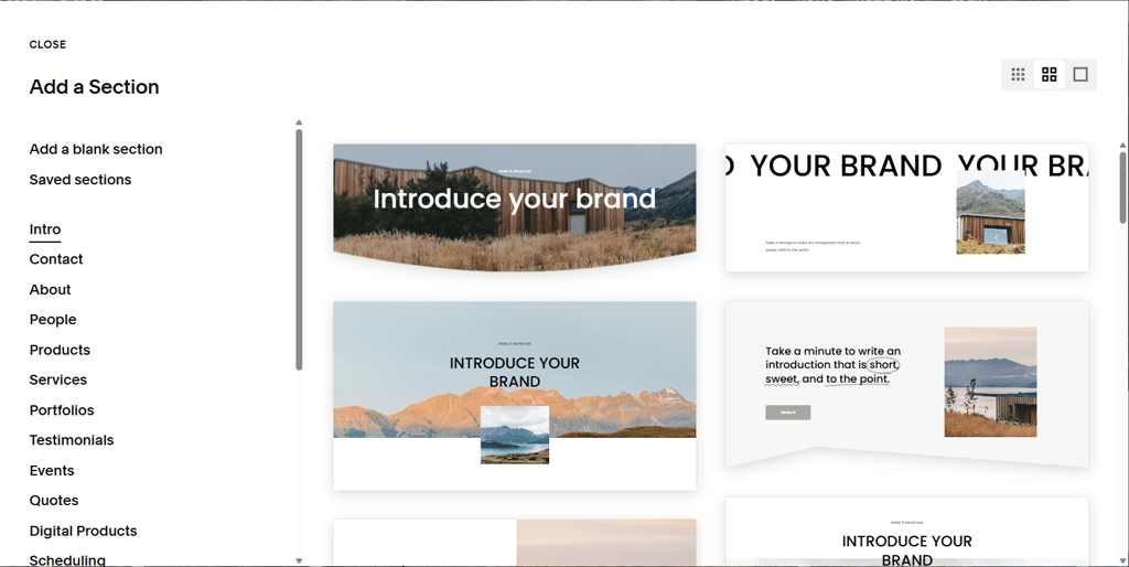 squarespace sections1