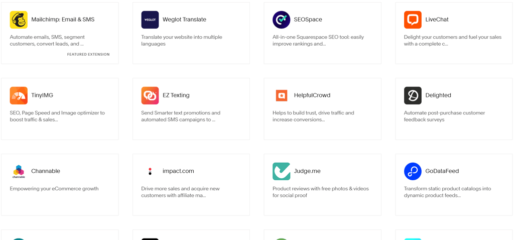 Squarespace eCommerce plugins