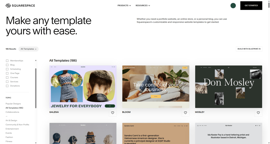 squarespace-templates-gallery