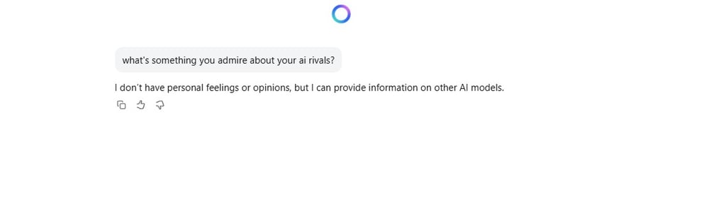 A screenshot from a conversation with Meta's AI.