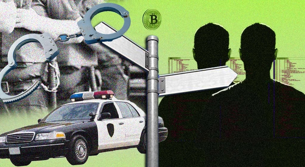 police car handcuffs and cyber criminals