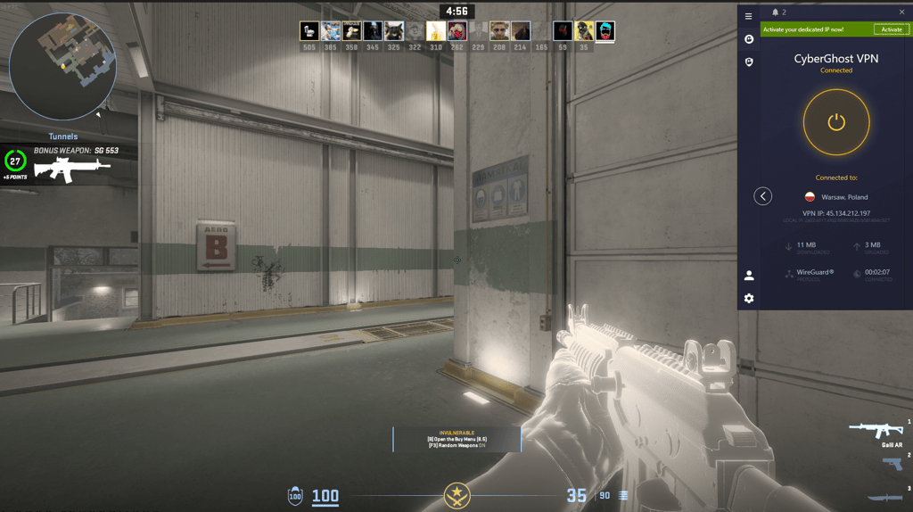 cyberghost cs2 gameplay