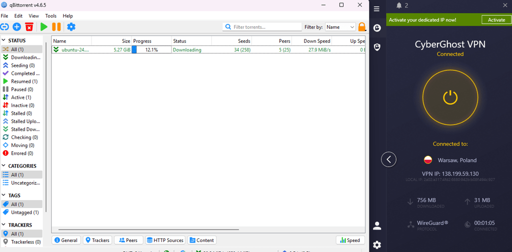 CyberGhost torrent