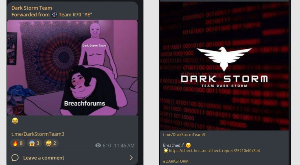 Dark Storm targets BreachForums again