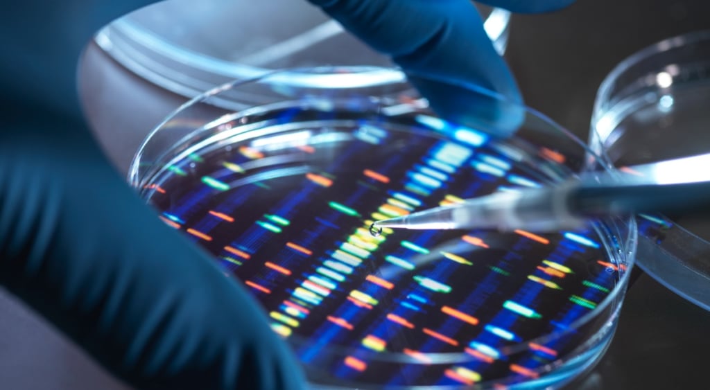 A DNA swab by scientists in a lab.