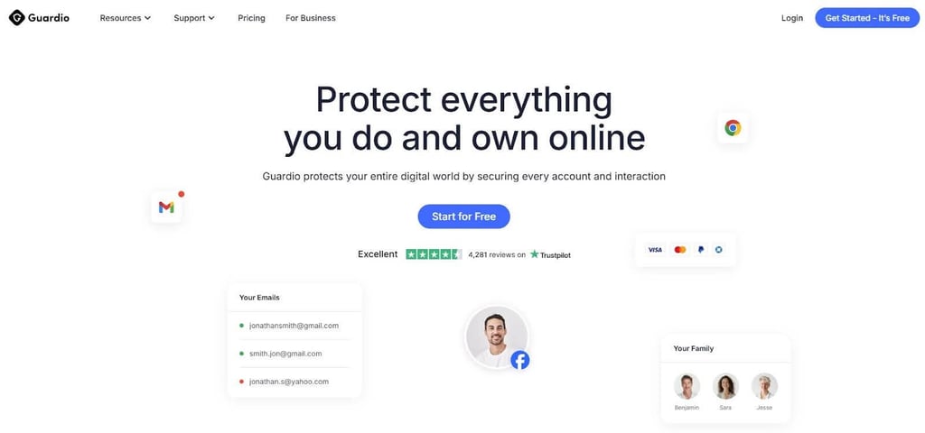 guardio homepage