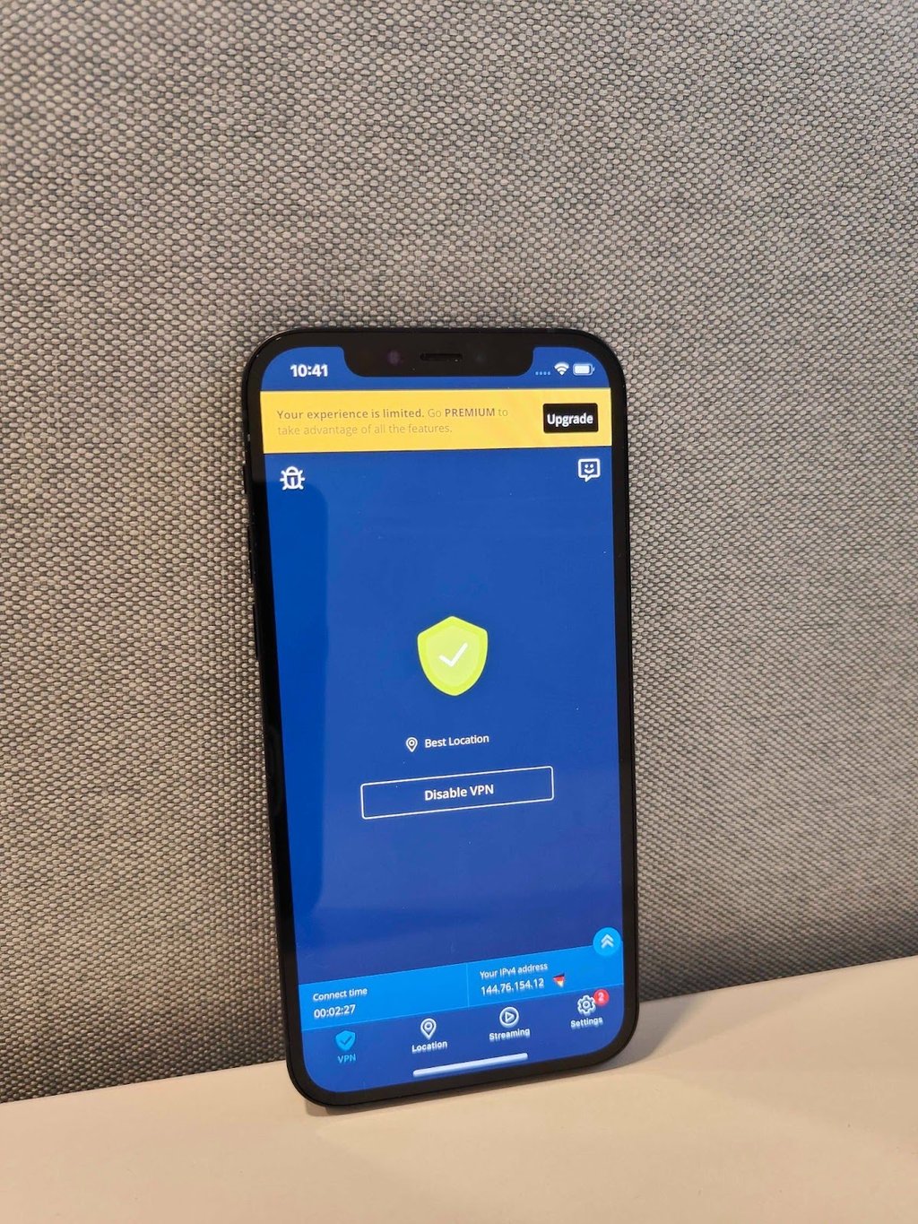 hideme app interface