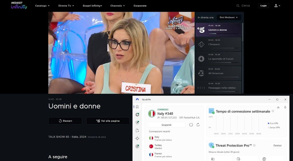mediaset nordvpn