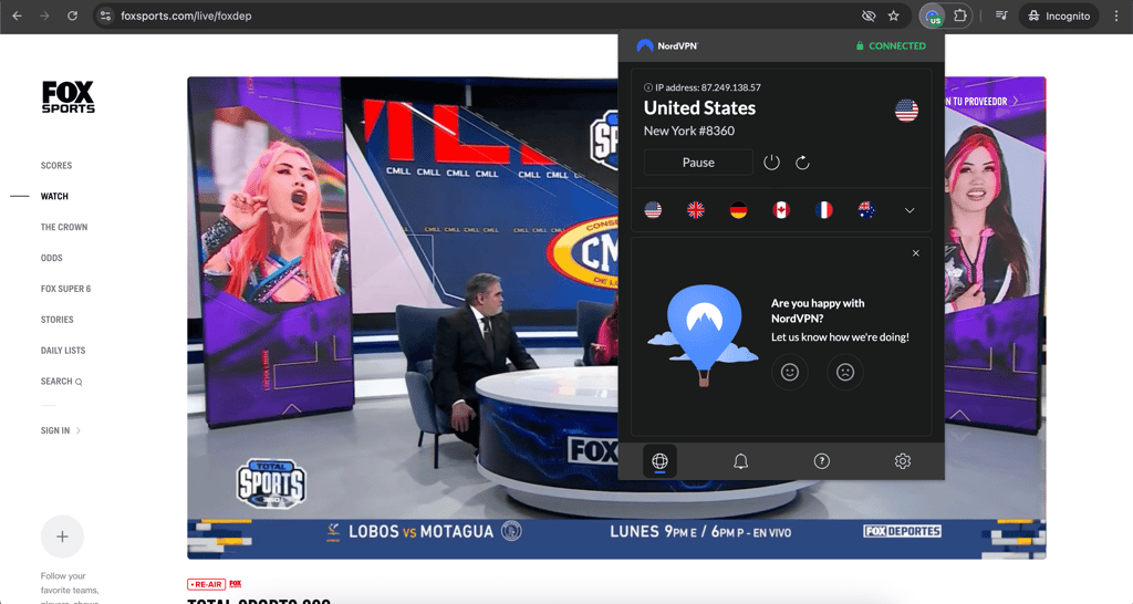 Streaming MLB with NordVPN in the Netherlands