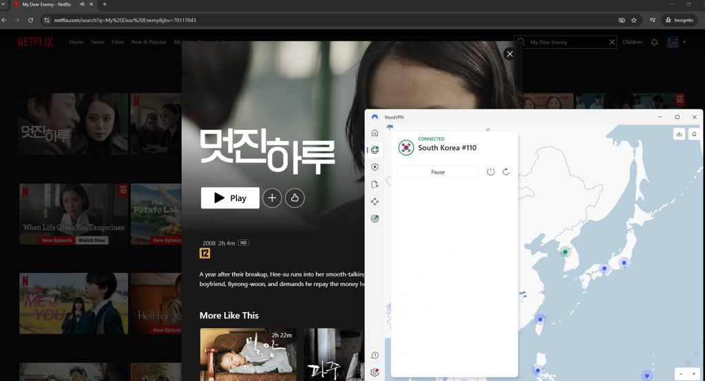 Netflix South Korea with NordVPN