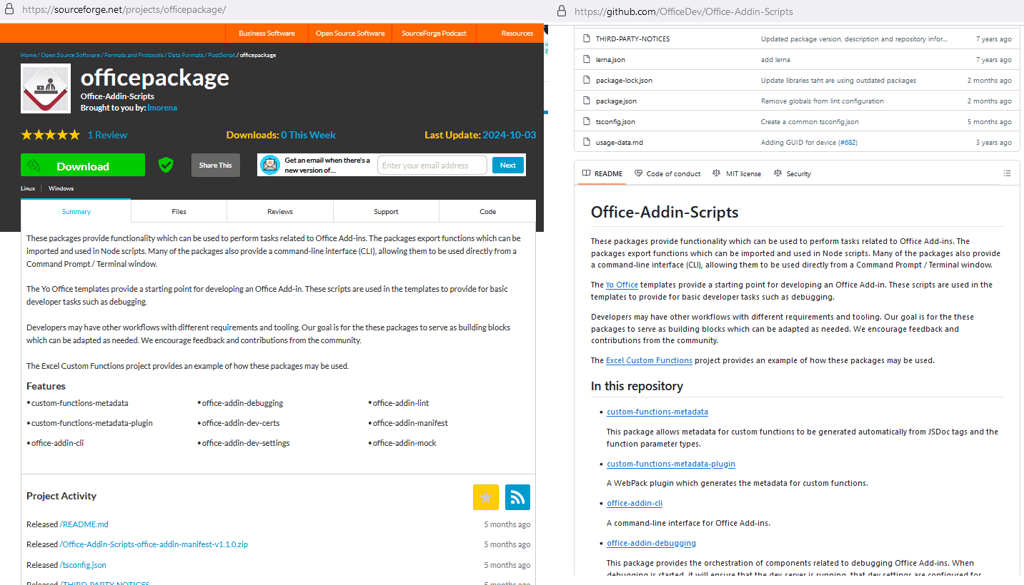 Office package malware
