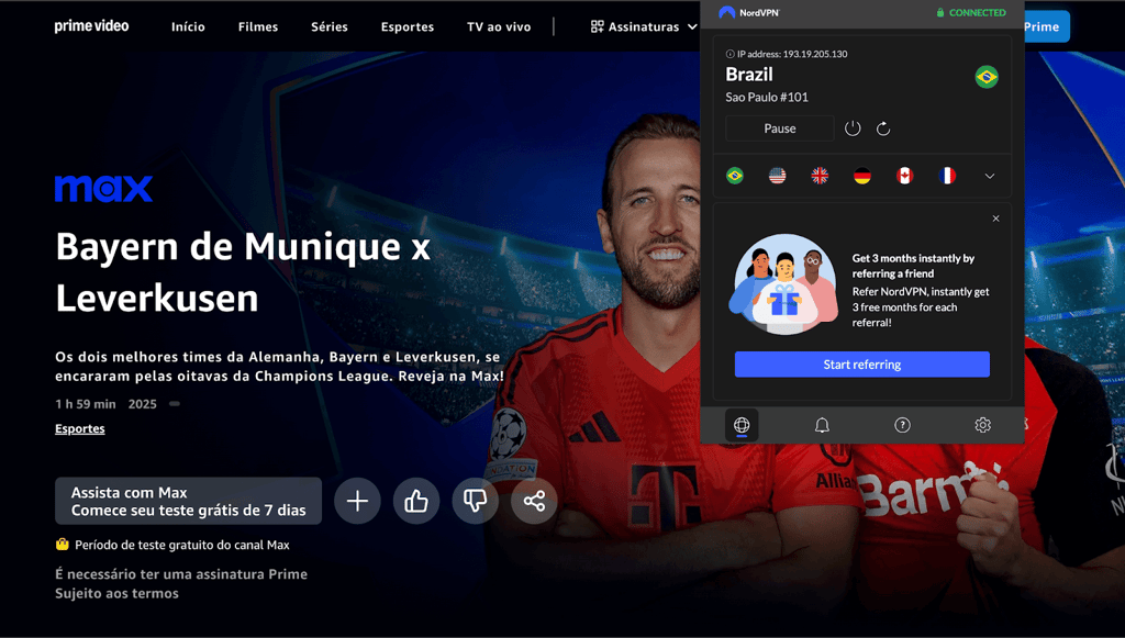 prime video nordvpn