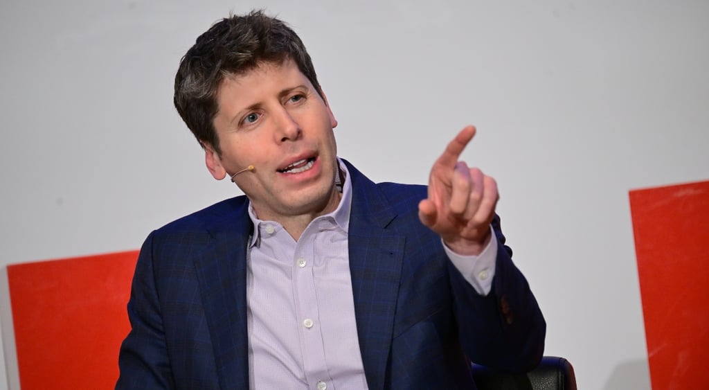 OpenAI CEO Sam Altman pointing finger
