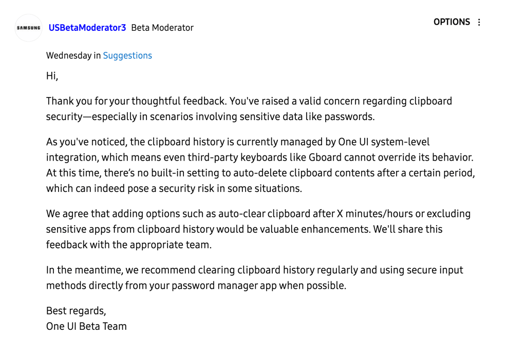 Samsung community board