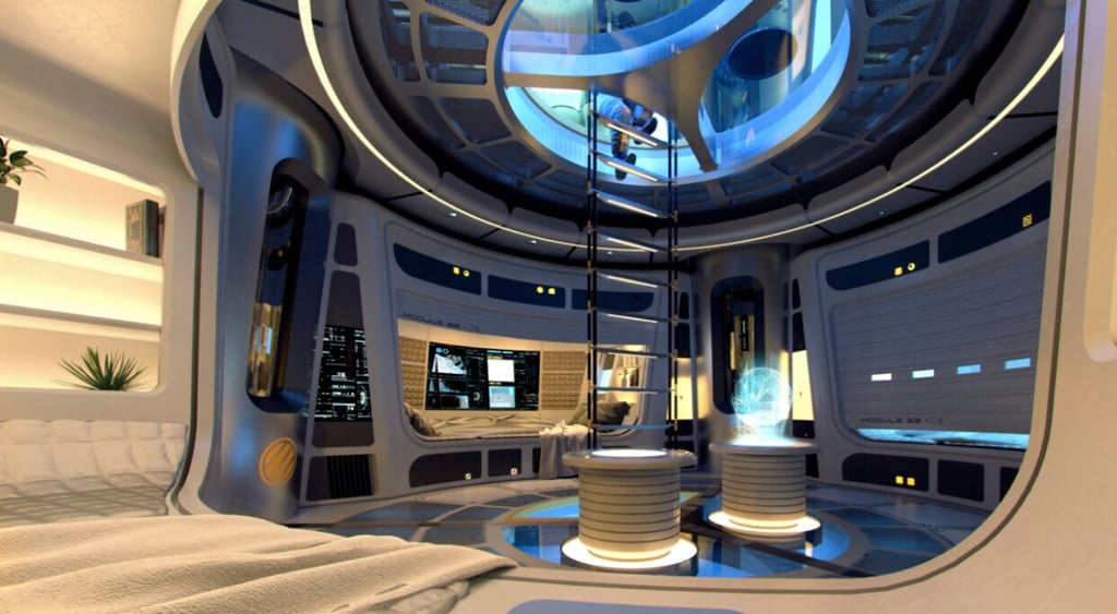 Interior of Moon base proposed by SOM